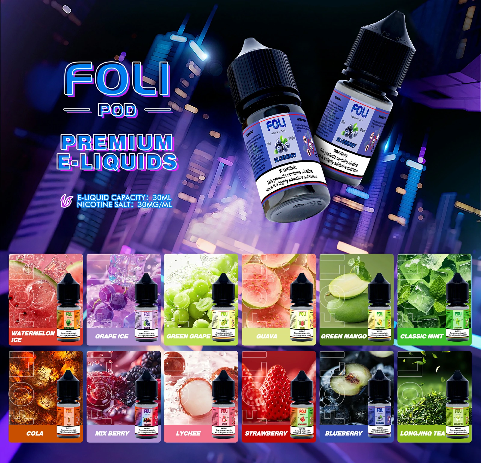 Líquido para cigarrillos electrónicos Foli, 30 ml